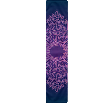 Purple Trippy Mandala Print Table Runner