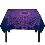 Purple Trippy Mandala Print Tablecloth