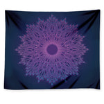 Purple Trippy Mandala Print Tapestry