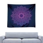 Purple Trippy Mandala Print Tapestry