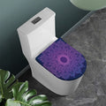 Purple Trippy Mandala Print Toilet Lid Cover