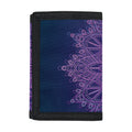 Purple Trippy Mandala Print Trifold Wallet