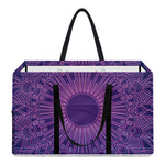 Purple Trippy Mandala Print Utility Tote Bag