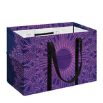 Purple Trippy Mandala Print Utility Tote Bag