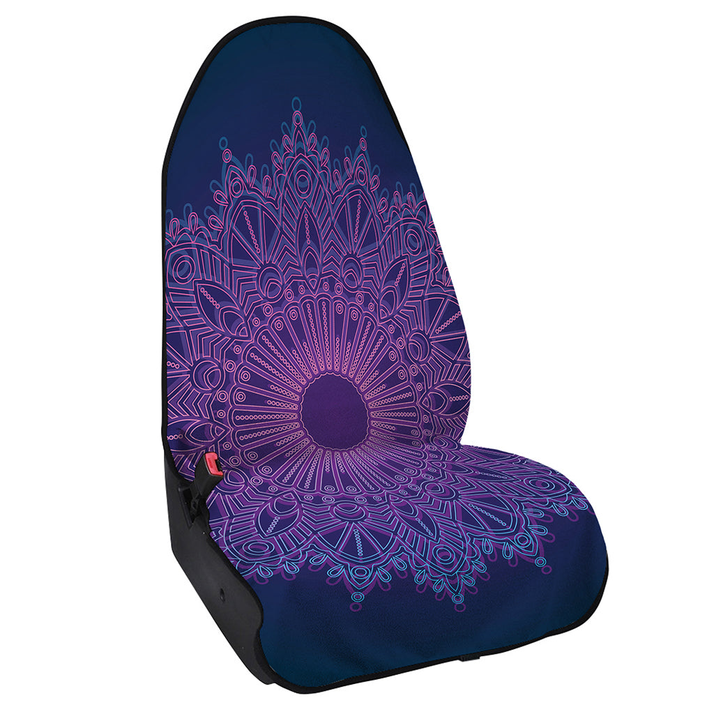 Purple Trippy Mandala Print Waterproof Car Seat Cover