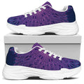 Purple Trippy Mandala Print White Chunky Shoes