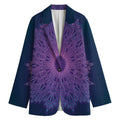 Purple Trippy Mandala Print Women's Blazer