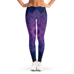 Purple Trippy Mandala Print Women's Leggings