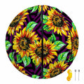 Purple Trippy Sunflower Pattern Print Basketball