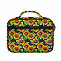 Purple Trippy Sunflower Pattern Print Briefcase Bible Bag