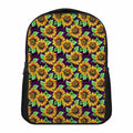 Purple Trippy Sunflower Pattern Print Casual Backpack