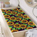 Purple Trippy Sunflower Pattern Print Changing Pad Cover