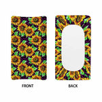 Purple Trippy Sunflower Pattern Print Changing Pad Cover