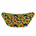 Purple Trippy Sunflower Pattern Print Fanny Pack
