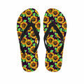 Purple Trippy Sunflower Pattern Print Flip Flops