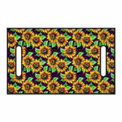 Purple Trippy Sunflower Pattern Print Golf Cart Seat Cover