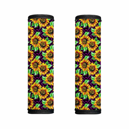 Purple Trippy Sunflower Pattern Print Handle Covers