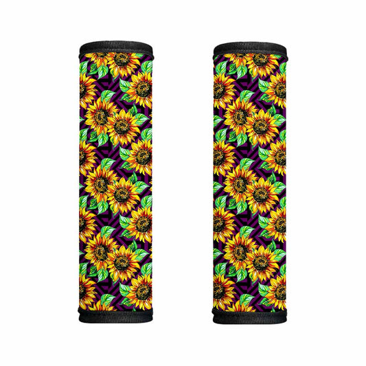 Purple Trippy Sunflower Pattern Print Handle Covers
