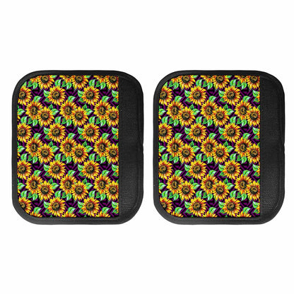 Purple Trippy Sunflower Pattern Print Handle Covers