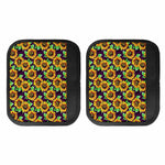 Purple Trippy Sunflower Pattern Print Handle Covers