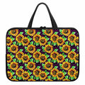 Purple Trippy Sunflower Pattern Print Laptop Sleeve With Handle