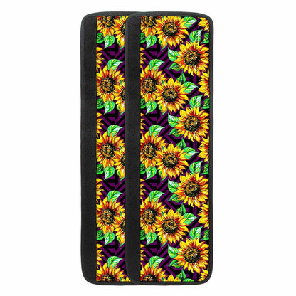 Purple Trippy Sunflower Pattern Print Refrigerator Handle Covers