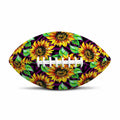 Purple Trippy Sunflower Pattern Print Rugby Ball
