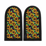 Purple Trippy Sunflower Pattern Print Skillet Handle Cover