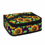 Purple Trippy Sunflower Pattern Print Small Lunch Bag