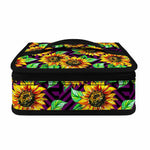 Purple Trippy Sunflower Pattern Print Small Lunch Bag