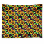 Purple Trippy Sunflower Pattern Print Tapestry