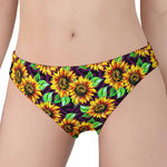 Purple Trippy Sunflower Pattern Print Women's Panties