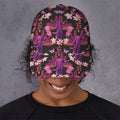 Purple Tropical Elephant Pattern Print Baseball Cap