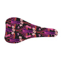 Purple Tropical Elephant Pattern Print Bicycle Seat Cover