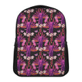 Purple Tropical Elephant Pattern Print Casual Backpack