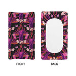 Purple Tropical Elephant Pattern Print Changing Pad Cover