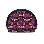 Purple Tropical Elephant Pattern Print Coin Purse