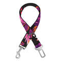 Purple Tropical Elephant Pattern Print Dog Seat Belt