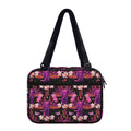 Purple Tropical Elephant Pattern Print Double Strap Bible Bag