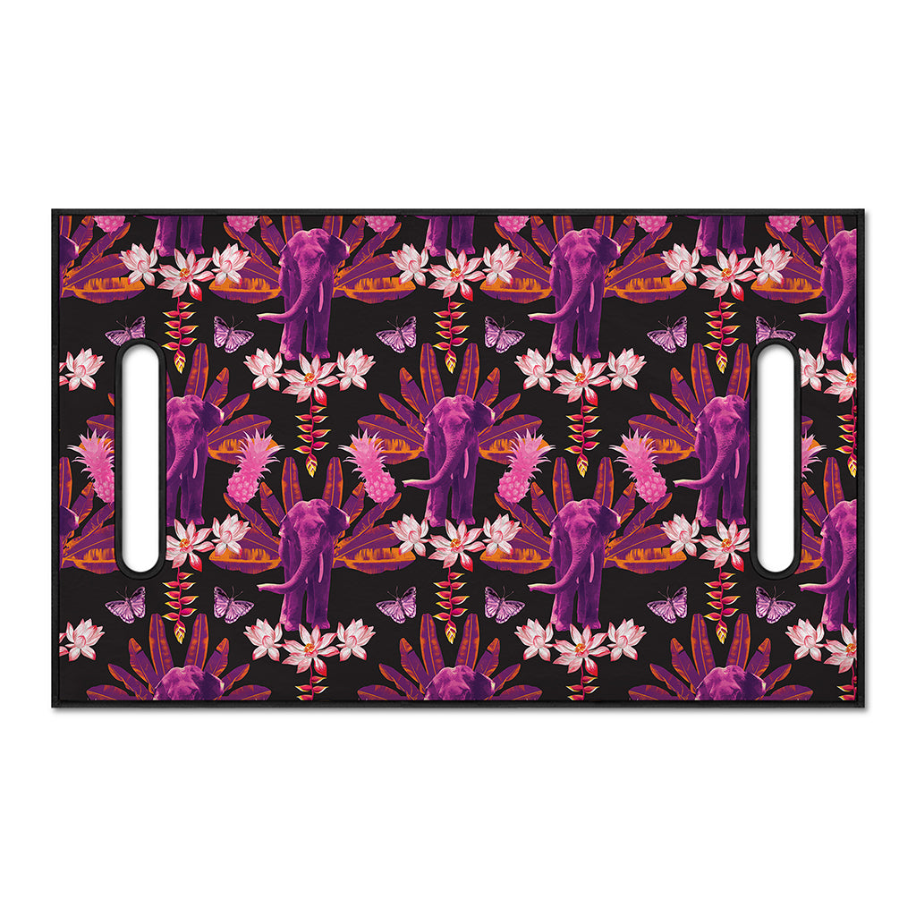 Purple Tropical Elephant Pattern Print Golf Cart Seat Cover