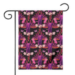 Purple Tropical Elephant Pattern Print House Flag