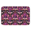 Purple Tropical Elephant Pattern Print Indoor Door Mat