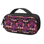 Purple Tropical Elephant Pattern Print Insulin Cooler Travel Case