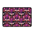 Purple Tropical Elephant Pattern Print Kitchen Mat