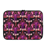 Purple Tropical Elephant Pattern Print Laptop Sleeve