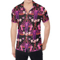 Purple Tropical Elephant Pattern Print Men's Shirt