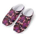 Purple Tropical Elephant Pattern Print Mesh Casual Shoes