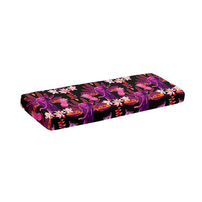 Purple Tropical Elephant Pattern Print Piano Keyboard Cover