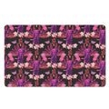 Purple Tropical Elephant Pattern Print Polyester Doormat