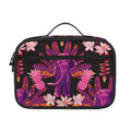 Purple Tropical Elephant Pattern Print Portable Lunch Bag